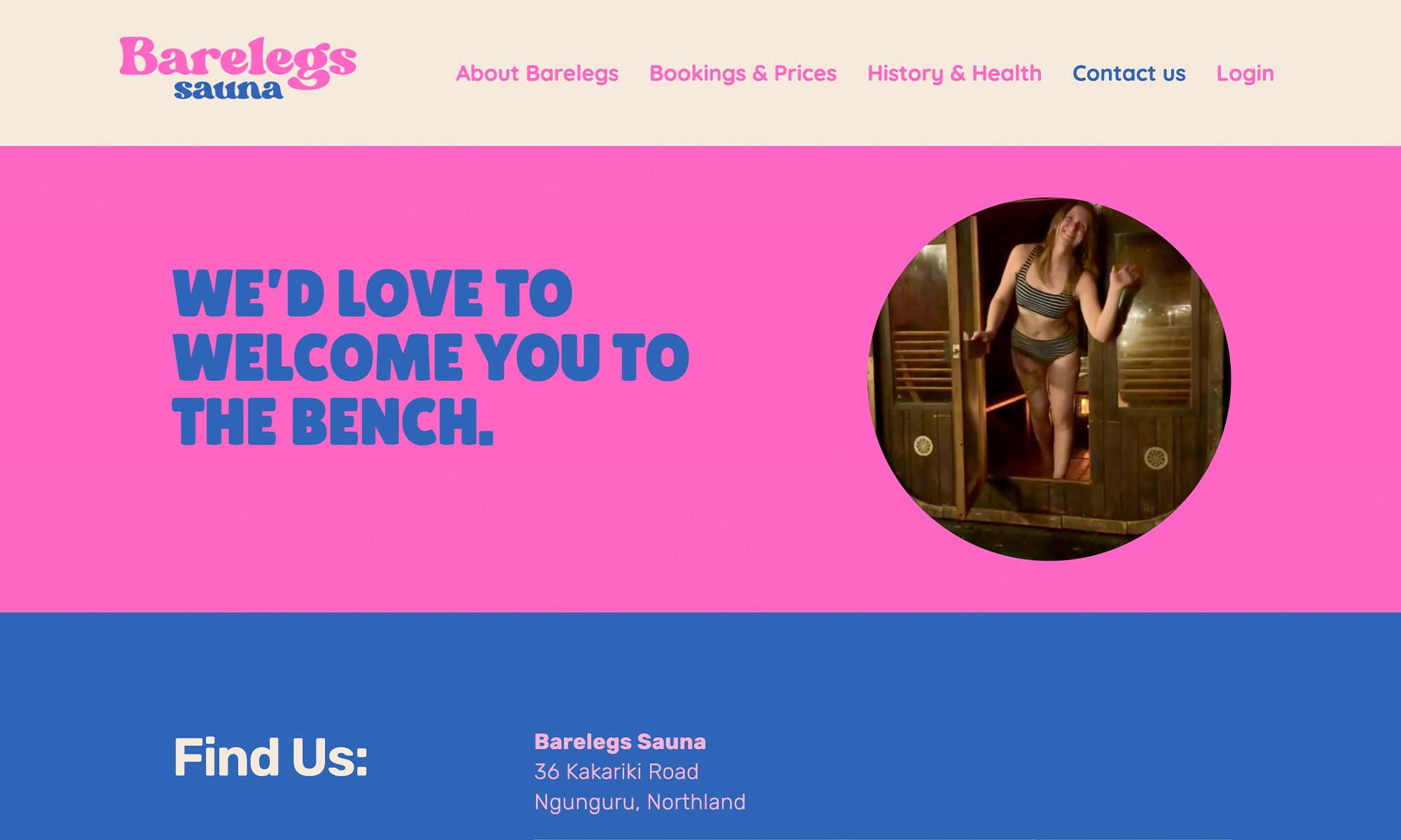 Barelegs Contact page